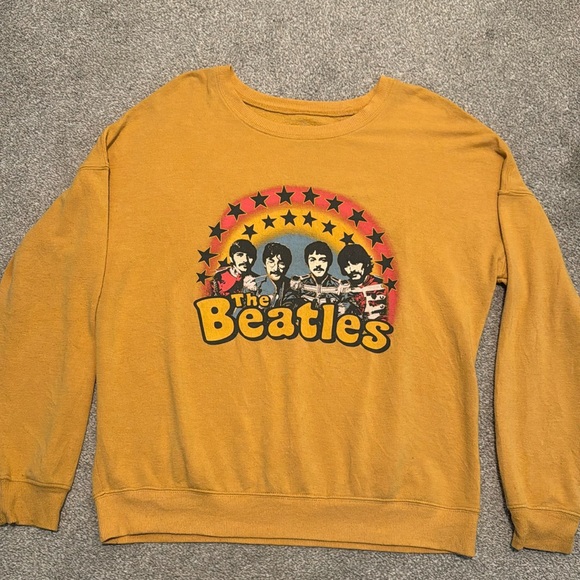 The Beatles Tops - The Beatles Mustard Graphic Sweatshirt